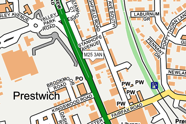 M25 3AN map - OS OpenMap – Local (Ordnance Survey)