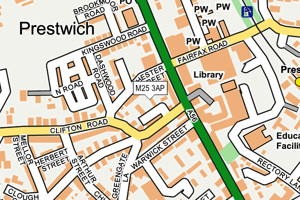 M25 3AP map - OS OpenMap – Local (Ordnance Survey)