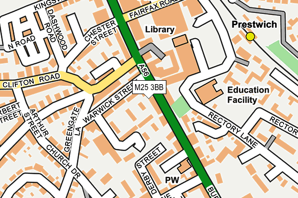 M25 3BB map - OS OpenMap – Local (Ordnance Survey)