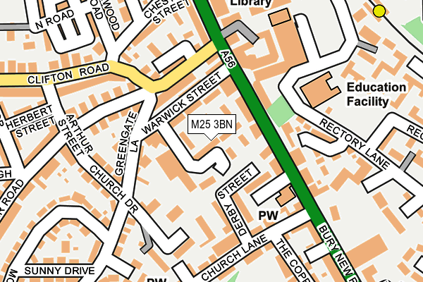 M25 3BN map - OS OpenMap – Local (Ordnance Survey)