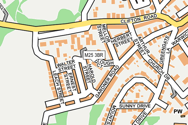 M25 3BR map - OS OpenMap – Local (Ordnance Survey)