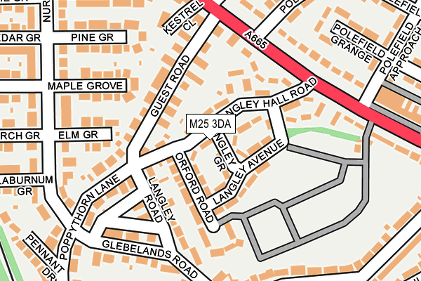 M25 3DA map - OS OpenMap – Local (Ordnance Survey)