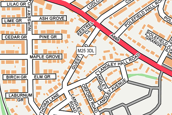 M25 3DL map - OS OpenMap – Local (Ordnance Survey)