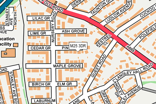M25 3DR map - OS OpenMap – Local (Ordnance Survey)