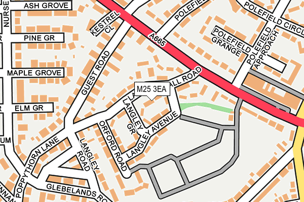 M25 3EA map - OS OpenMap – Local (Ordnance Survey)