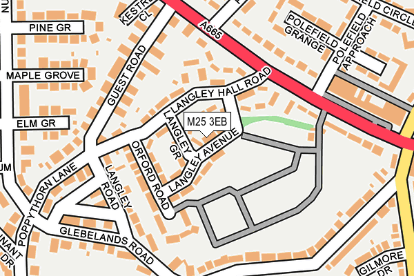 M25 3EB map - OS OpenMap – Local (Ordnance Survey)