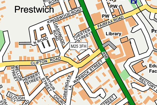 M25 3FH map - OS OpenMap – Local (Ordnance Survey)