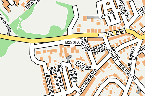 M25 3HA map - OS OpenMap – Local (Ordnance Survey)