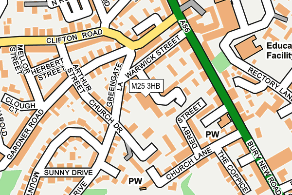 M25 3HB map - OS OpenMap – Local (Ordnance Survey)