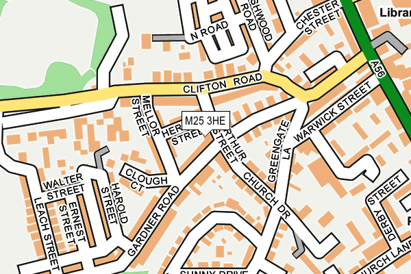 M25 3HE map - OS OpenMap – Local (Ordnance Survey)