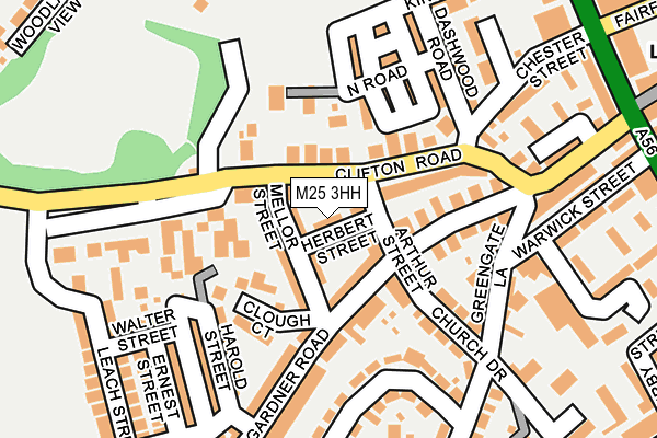 M25 3HH map - OS OpenMap – Local (Ordnance Survey)