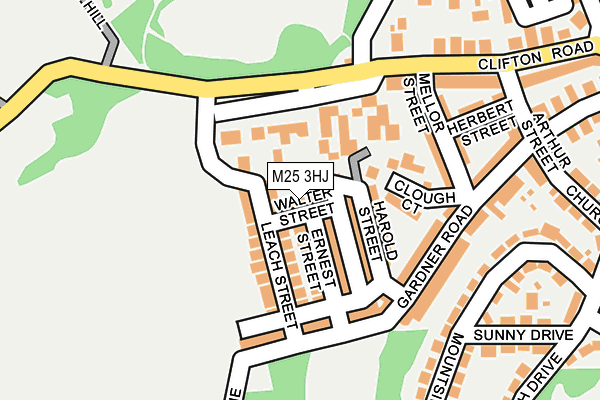 M25 3HJ map - OS OpenMap – Local (Ordnance Survey)