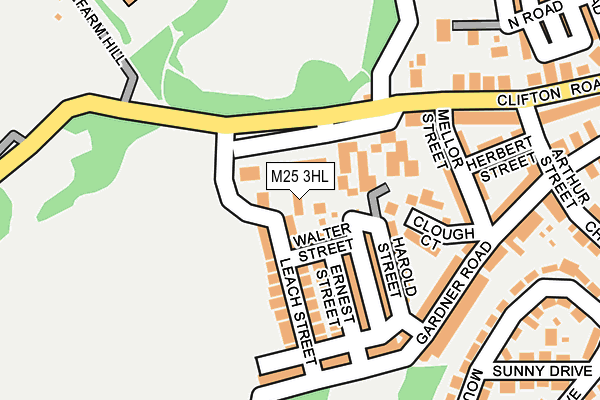 M25 3HL map - OS OpenMap – Local (Ordnance Survey)