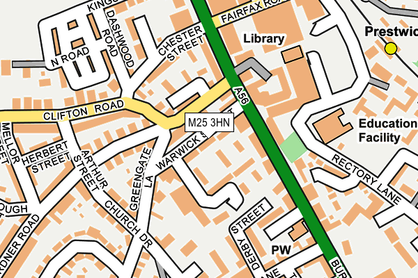 M25 3HN map - OS OpenMap – Local (Ordnance Survey)