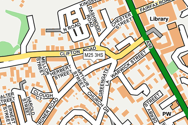 M25 3HS map - OS OpenMap – Local (Ordnance Survey)