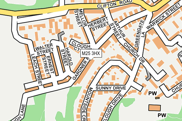 M25 3HX map - OS OpenMap – Local (Ordnance Survey)