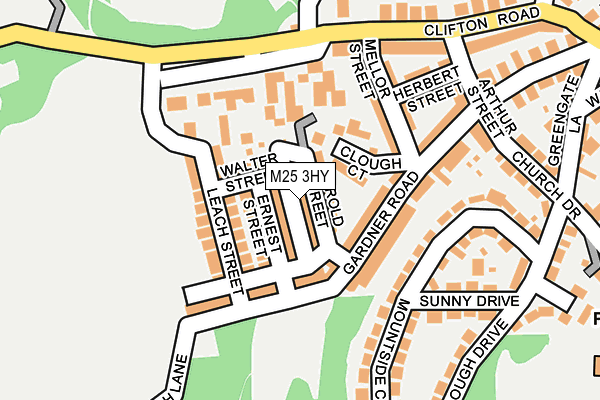 M25 3HY map - OS OpenMap – Local (Ordnance Survey)