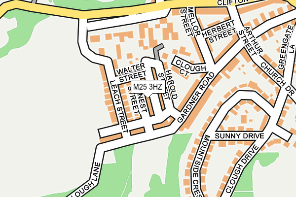 M25 3HZ map - OS OpenMap – Local (Ordnance Survey)