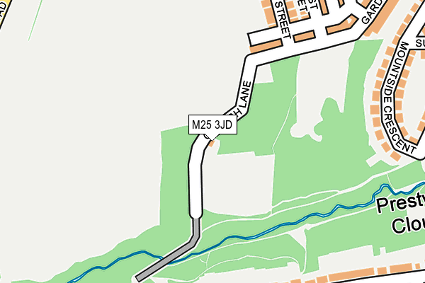 M25 3JD map - OS OpenMap – Local (Ordnance Survey)