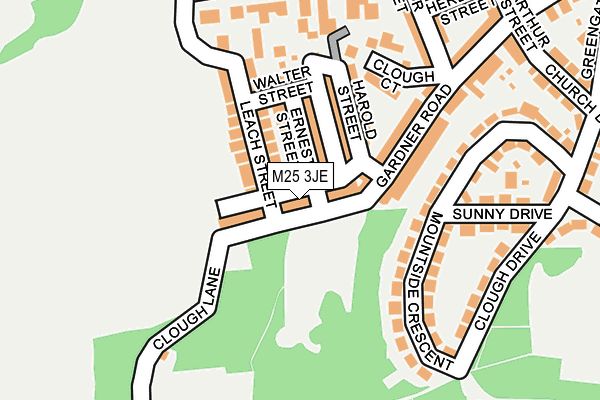 M25 3JE map - OS OpenMap – Local (Ordnance Survey)