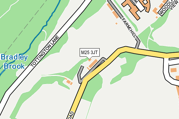 M25 3JT map - OS OpenMap – Local (Ordnance Survey)