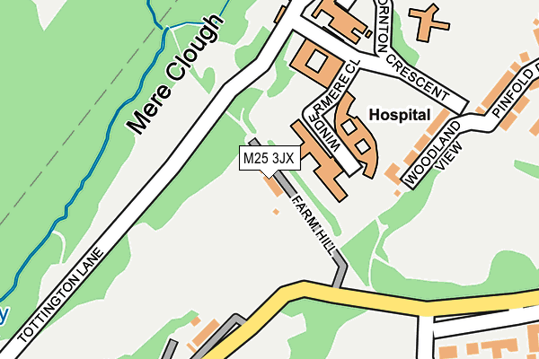 M25 3JX map - OS OpenMap – Local (Ordnance Survey)