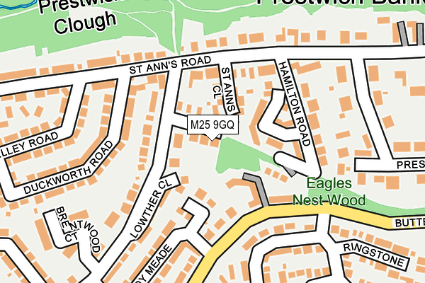 M25 9GQ map - OS OpenMap – Local (Ordnance Survey)