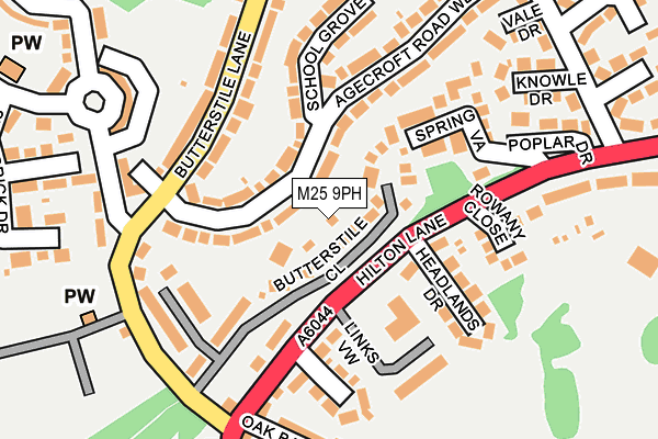 M25 9PH map - OS OpenMap – Local (Ordnance Survey)