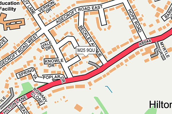 M25 9QU map - OS OpenMap – Local (Ordnance Survey)