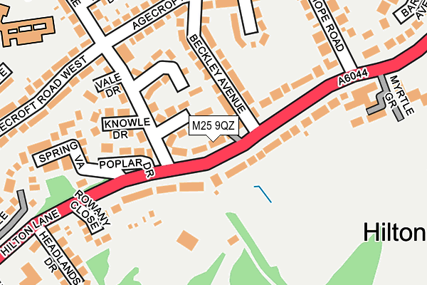 M25 9QZ map - OS OpenMap – Local (Ordnance Survey)