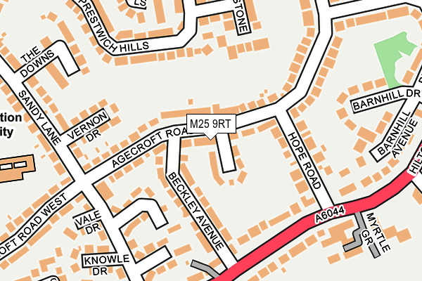 M25 9RT map - OS OpenMap – Local (Ordnance Survey)