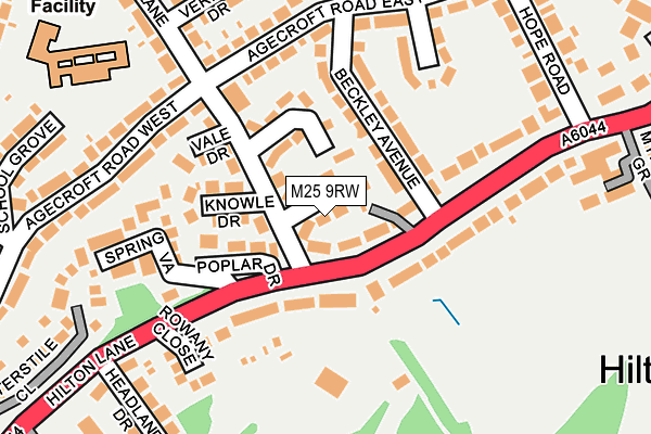 M25 9RW map - OS OpenMap – Local (Ordnance Survey)