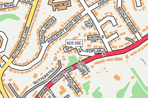 M25 9SE map - OS OpenMap – Local (Ordnance Survey)