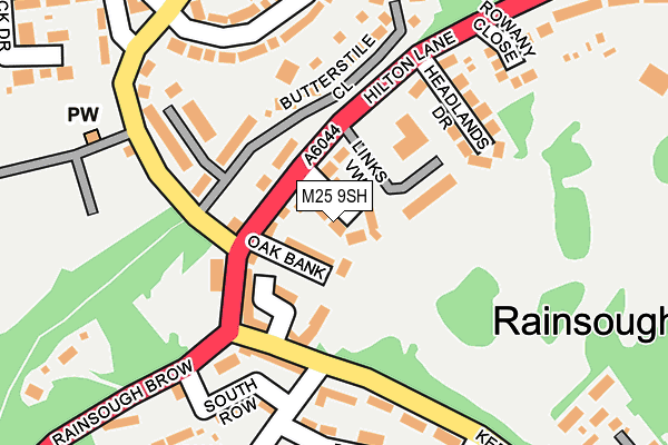 M25 9SH map - OS OpenMap – Local (Ordnance Survey)