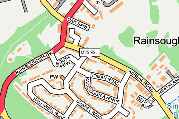 M25 9SL map - OS OpenMap – Local (Ordnance Survey)