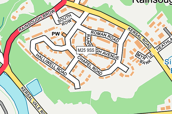 M25 9SS map - OS OpenMap – Local (Ordnance Survey)