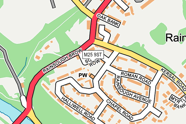 M25 9ST map - OS OpenMap – Local (Ordnance Survey)