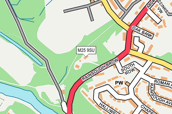 M25 9SU map - OS OpenMap – Local (Ordnance Survey)