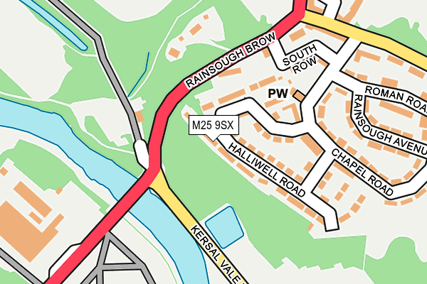 M25 9SX map - OS OpenMap – Local (Ordnance Survey)