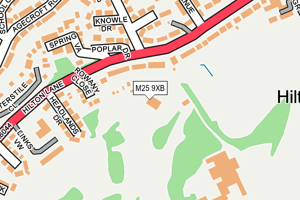 M25 9XB map - OS OpenMap – Local (Ordnance Survey)