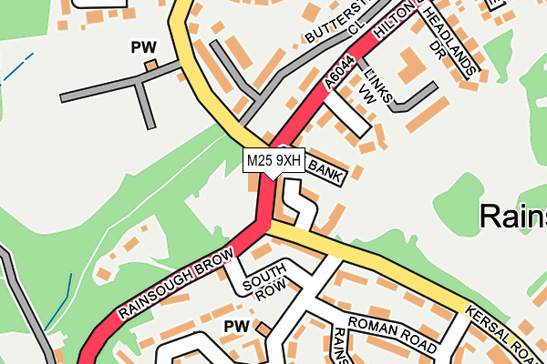 M25 9XH map - OS OpenMap – Local (Ordnance Survey)