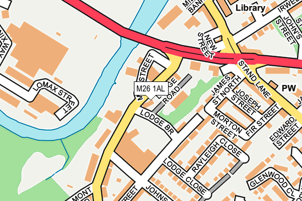 M26 1AL map - OS OpenMap – Local (Ordnance Survey)