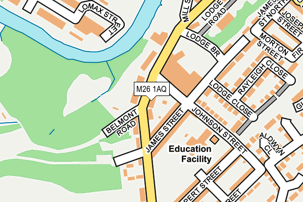 M26 1AQ map - OS OpenMap – Local (Ordnance Survey)