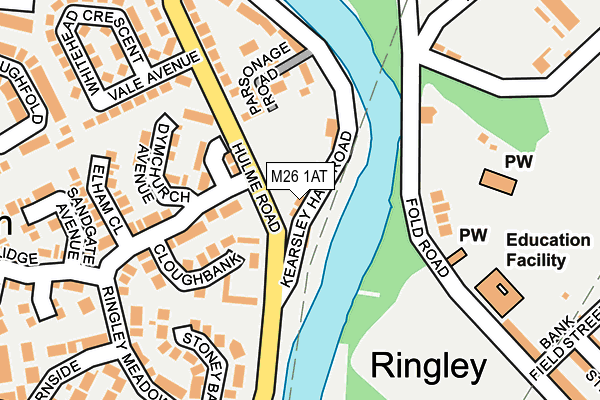 M26 1AT map - OS OpenMap – Local (Ordnance Survey)