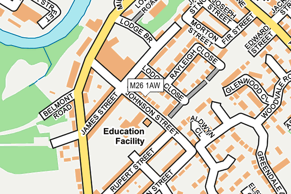 M26 1AW map - OS OpenMap – Local (Ordnance Survey)