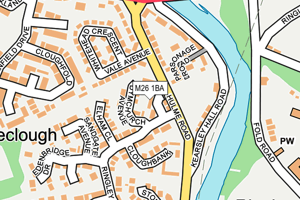 M26 1BA map - OS OpenMap – Local (Ordnance Survey)