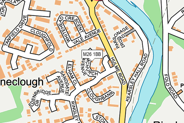 M26 1BB map - OS OpenMap – Local (Ordnance Survey)