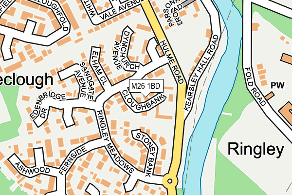 M26 1BD map - OS OpenMap – Local (Ordnance Survey)