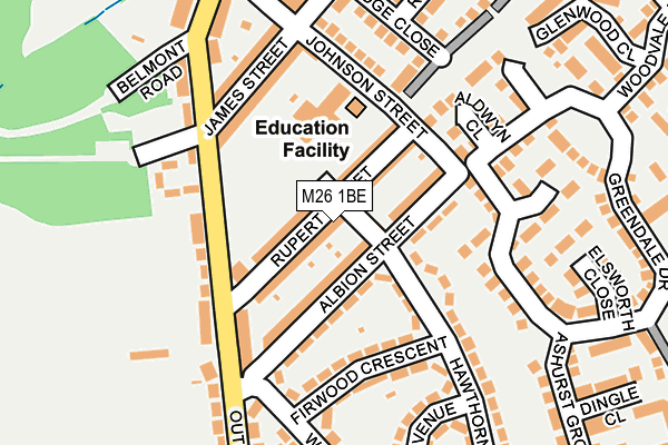 M26 1BE map - OS OpenMap – Local (Ordnance Survey)