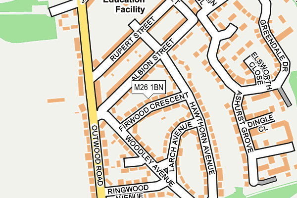 M26 1BN map - OS OpenMap – Local (Ordnance Survey)